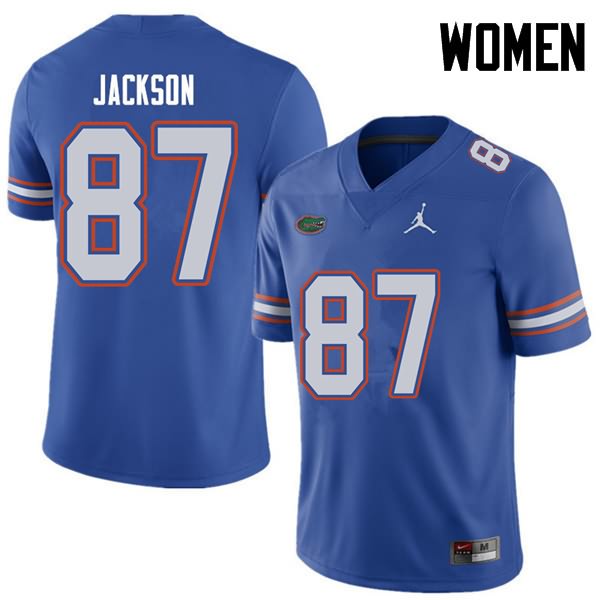 NCAA Florida Gators Kalif Jackson Women's #87 Jordan Brand Royal Stitched Authentic College Football Jersey PGR3564OZ